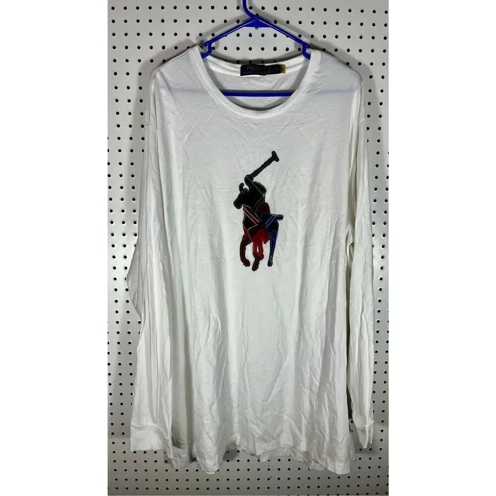 Polo Ralph Lauren pony plaid long sleeve sweatshirt size 2XLTALL